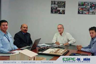 Representantes de ESPE Innovativa E.P., y la Empresa Pública Casa Para Todos mantuvieron una reunión de trabajo