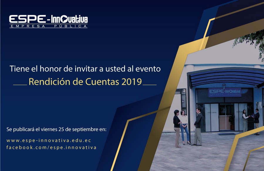 Invitación Rendición de Cuentas 2019 ESPE – Innovativa EP