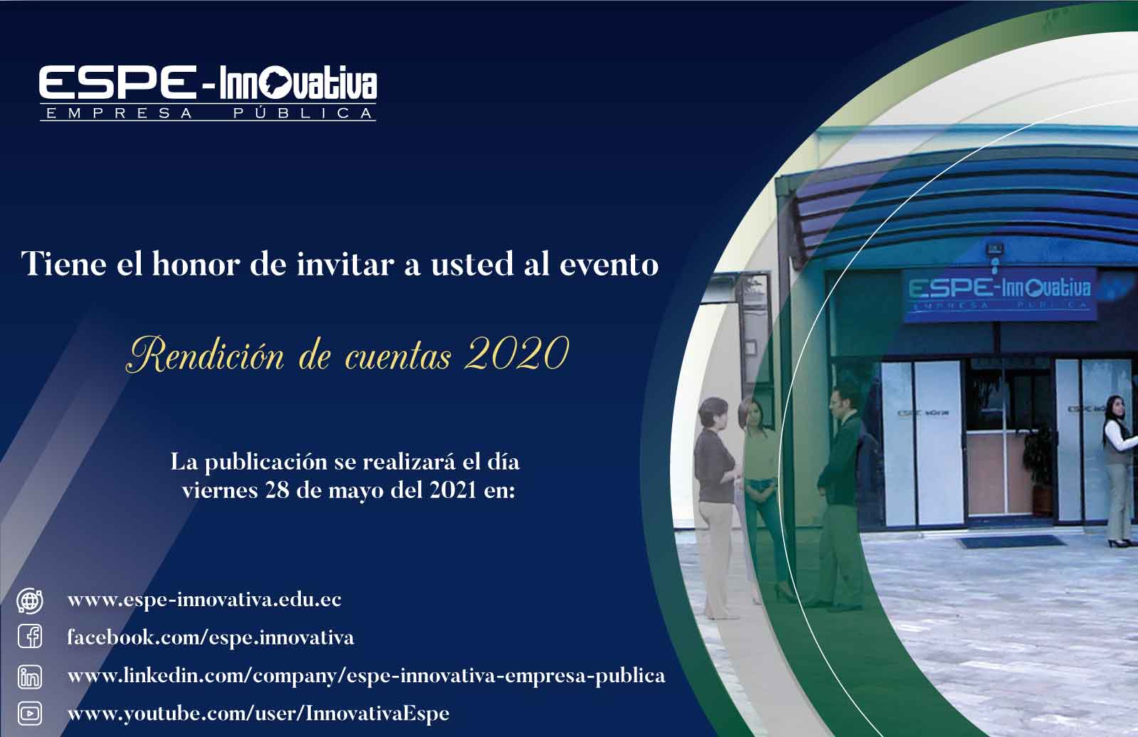 Invitación Rendición de Cuentas 2020 ESPE – Innovativa EP